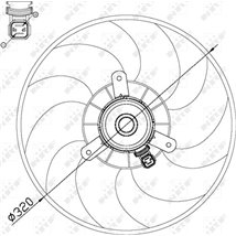 Ventilator radiator Stanga CITROEN BERLINGO. BERLINGO-MINIVAN. XSARA. XSARA-HATCHBACK. ZX. ZX-HATCHBACK. PEUGEOT 306. 306-HATCHB