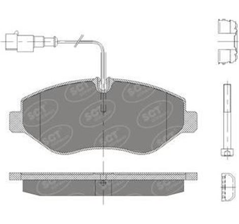 Set placute frana Fata  cu suruburi de ghidare a etrierului de frana. IVECO DAILY III. DAILY IV. DAILY V. DAILY VI 2.3D-Electric