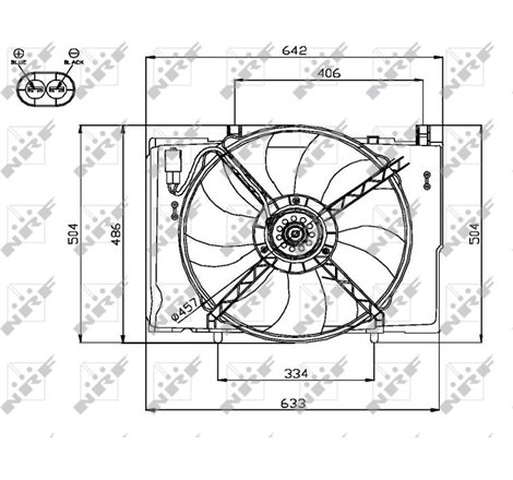 Ventilator radiator cu carcasa MERCEDES 124 C124. C T-MODEL S202. C W202. CLK A208. CLK C208. E T-MODEL S210. E VF210. E W210. S