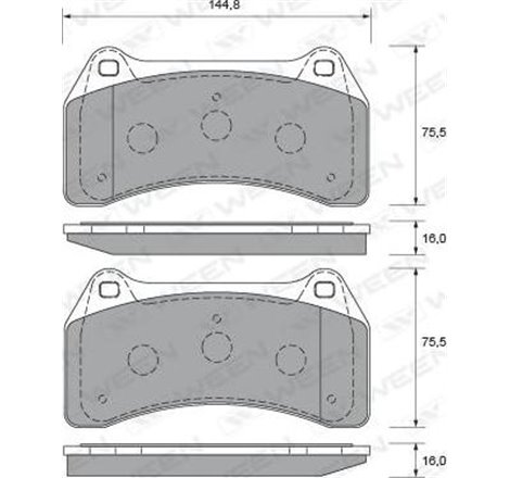 Set placute frana Fata JAGUAR S-TYPE II. XJ 4.2 04.02-03.09 - ATE-13.0460-4841.2