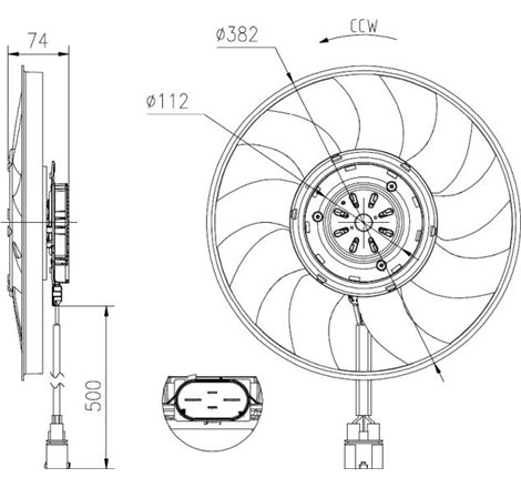 Ventilator radiator Stanga AUDI A6 C7. A7. A8 D4 2.0-6.3 11.09-09.18 - NRF-47919