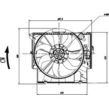 Ventilator radiator cu carcasa BMW 1 E82. 1 E88. 3 E90. 3 E91. 3 E92. 3 E93. X1 E84. Z4 E89 1.6-3.0D 03.06-08.16 - NRF-47923