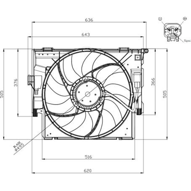Ventilator, radiator - NRF-47956