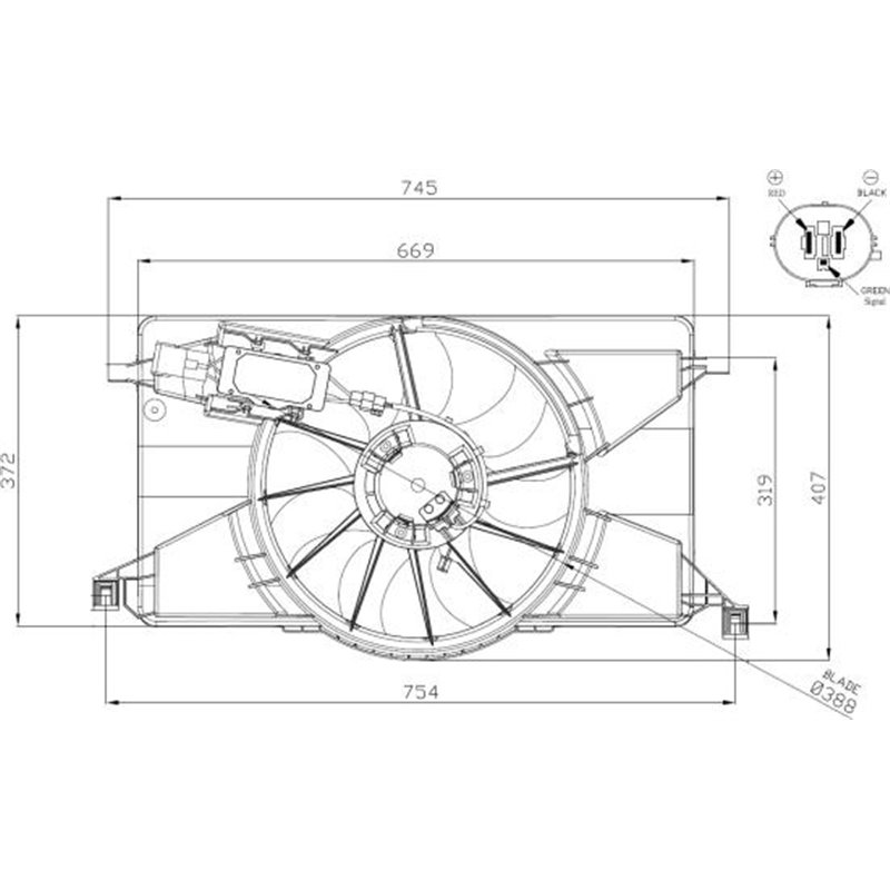 Ventilator, radiator - NRF-47959