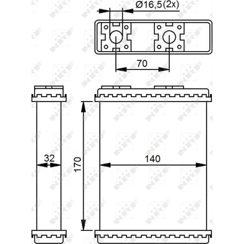 Schimbator caldura, incalzire habitaclu - NRF-52230