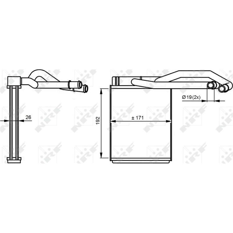 Heater HYUNDAI TERRACAN 2.5D-2.9D-3.5 11.01-12.06 - NRF-54290