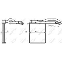 Heater HYUNDAI TERRACAN 2.5D-2.9D-3.5 11.01-12.06 - NRF-54290