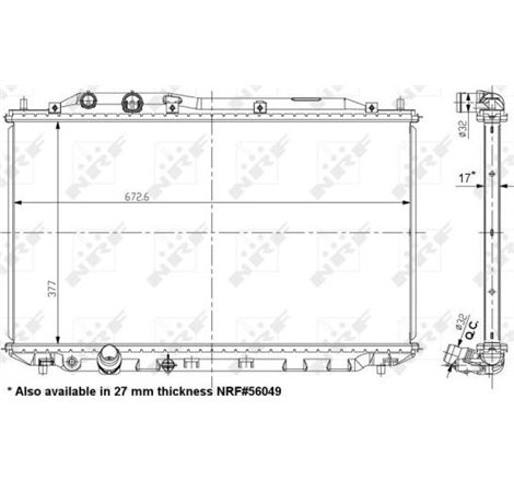 Radiator motor Automat. cu elemente potrivite usor HONDA CIVIC VIII 1.8 - NRF-56050