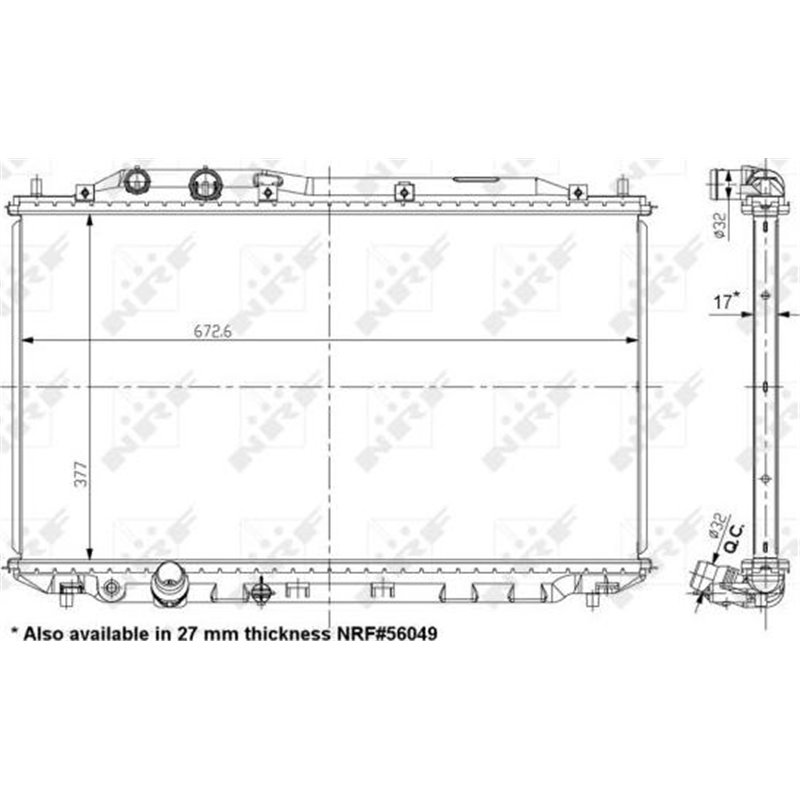 Radiator motor Automat. cu elemente potrivite usor HONDA CIVIC VIII 1.8 - NRF-56050