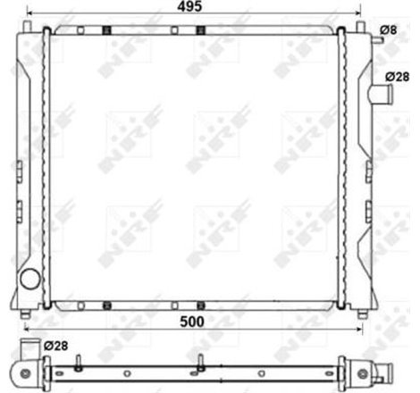 Radiator motor MG MG ZR. MG ZS. ROVER 200 II. 25 I. 400 II. 45 I. STREETWISE 1.1-1.8 - NRF-58107A