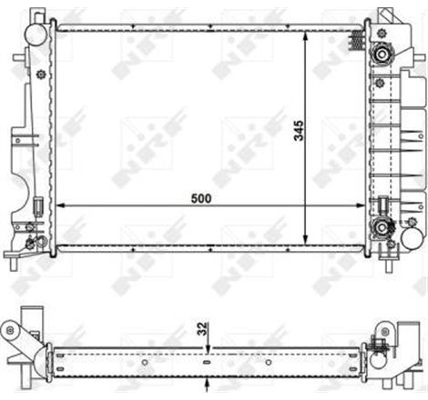 Radiator motor SAAB 900 II. 9-3 2.0-2.5 - NRF-58109