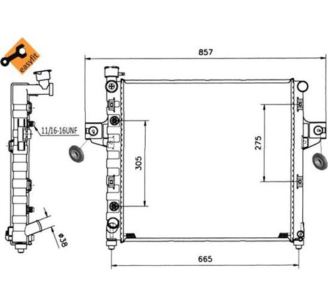 Radiator motor cu elemente potrivite usor JEEP GRAND CHEROKEE II 4.0 - NRF-58112