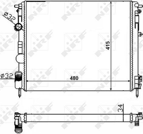 Radiator motor DACIA LOGAN. LOGAN EXPRESS. LOGAN MCV. SANDERO. SOLENZA. RENAULT CLIO II. CLIO II-HATCHBACK. KANGOO. KANGOO EXPRE