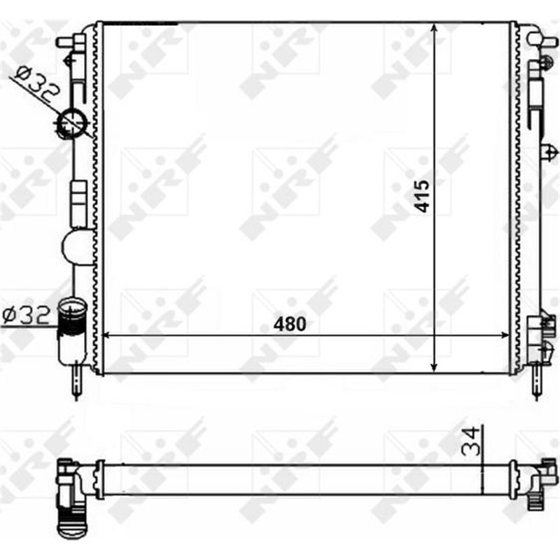 Radiator motor DACIA LOGAN. LOGAN EXPRESS. LOGAN MCV. SANDERO. SOLENZA. RENAULT CLIO II. CLIO II-HATCHBACK. KANGOO. KANGOO EXPRE
