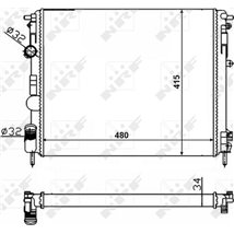 Radiator motor DACIA LOGAN. LOGAN EXPRESS. LOGAN MCV. SANDERO. SOLENZA. RENAULT CLIO II. CLIO II-HATCHBACK. KANGOO. KANGOO EXPRE