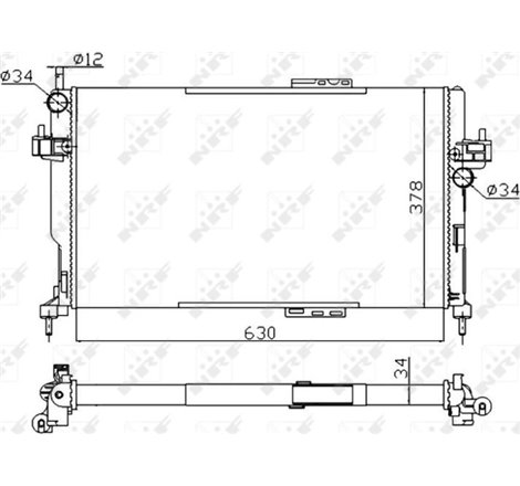 Radiator motor Manual OPEL COMBO TOUR. COMBO-MINIVAN. CORSA C. CORSA C-HATCHBACK 1.7D -12.12 - NRF-58282A