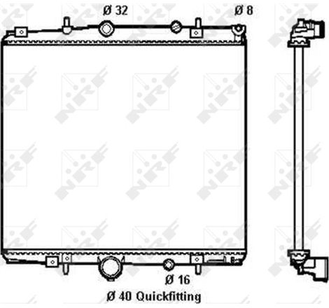 Radiator motor CITROEN C8. FIAT ULYSSE. LANCIA PHEDRA. PEUGEOT 807 2.0-3.0 - NRF-58313