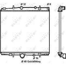 Radiator motor CITROEN C8. FIAT ULYSSE. LANCIA PHEDRA. PEUGEOT 807 2.0-3.0 - NRF-58313