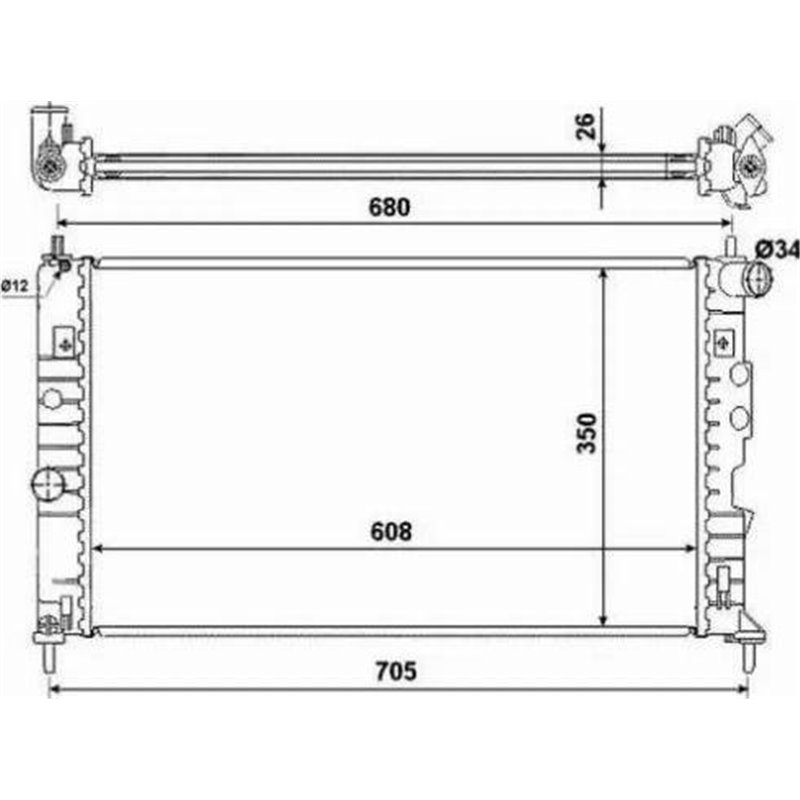 Radiator. racire motor - NRF-58368 - NRF-58368