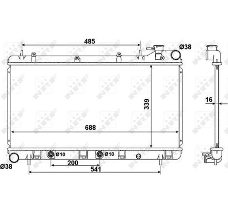 Radiator motor SUBARU FORESTER. IMPREZA 1.6-1.8-2.0 - NRF-58372