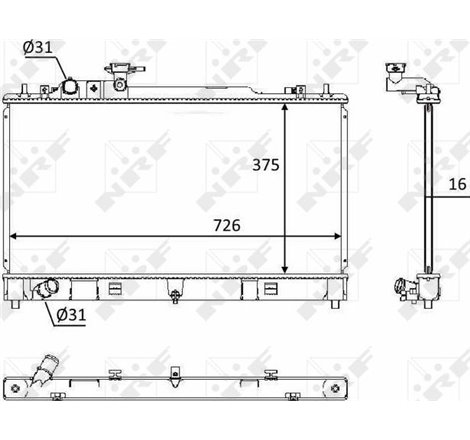 Radiator motor Manual MAZDA 6 1.8-2.0 - NRF-58393