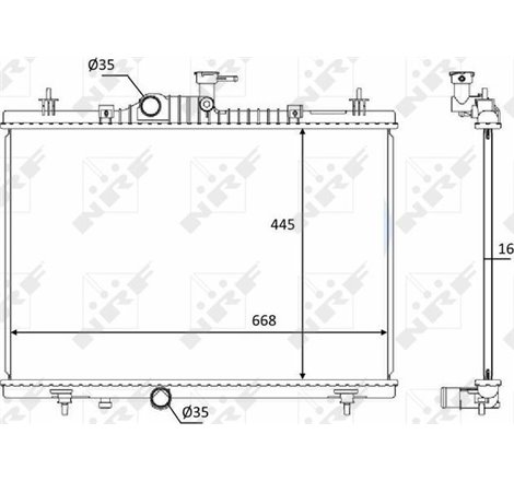 Radiator motor RENAULT KOLEOS I 2.0D-2.5 - NRF-58394