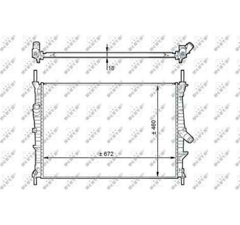 Radiator motor FORD TRANSIT. TRANSIT TOURNEO 2.2D-2.4D - NRF-58441