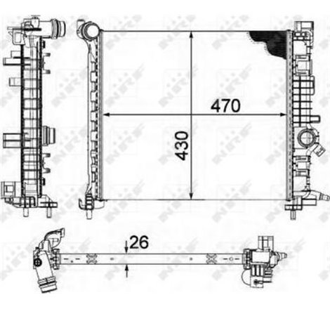 Radiator motor OPEL MERIVA B 1.3D-1.7D - NRF-58476