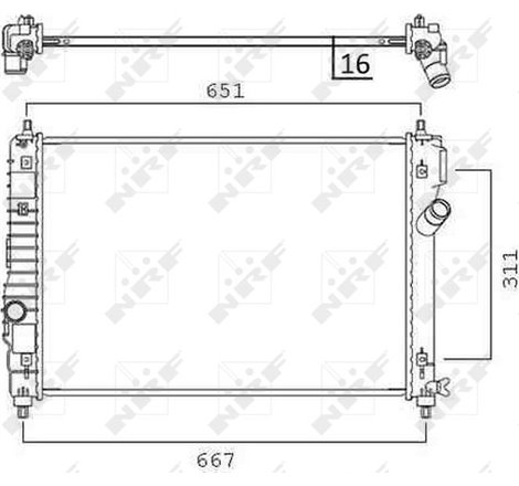 Radiator motor CHEVROLET AVEO-KALOS 1.2-1.2LPG -05.14 - NRF-58505