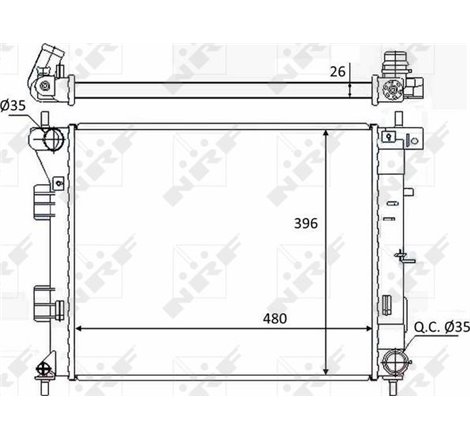 Radiator motor Manual HYUNDAI ELANTRA V. I30. KIA CEED. PRO CEED 1.4D-1.6-1.6D - NRF-58522