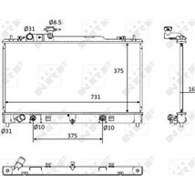 Radiator motor Automat MAZDA 6 2.0 -07.13 - NRF-58561