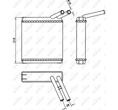 Schimbator caldura, incalzire habitaclu - NRF-58581