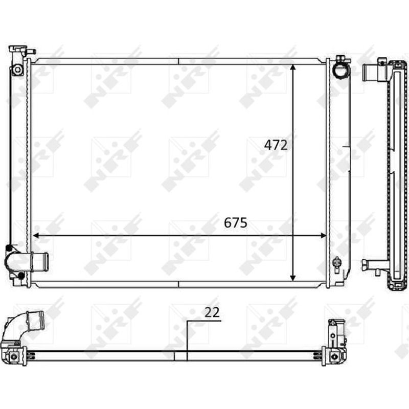 Radiator motor LEXUS RX 3.3H -12.08 - NRF-58604