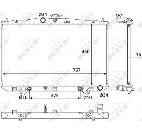 Radiator motor LEXUS RX 3.5 -02.12 - NRF-58610