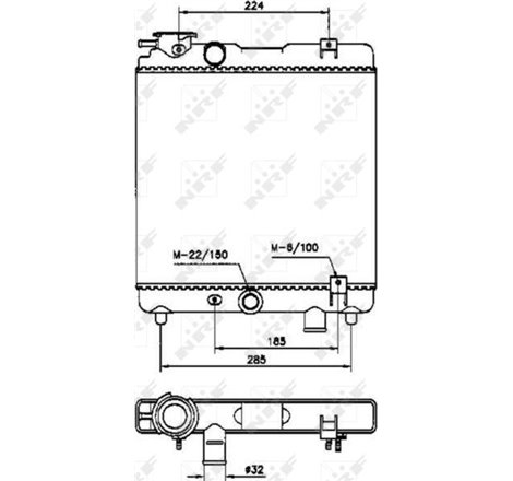 Radiator motor FIAT PANDA. SEAT MARBELLA. MARBELLA-HATCHBACK. TERRA. TERRA-KOMBI 0.8-1.4D - NRF-58659