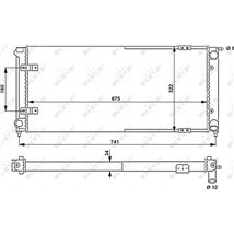 Radiator motor VW GOLF I. GOLF II. JETTA I. JETTA II. SCIROCCO 1.6-1.6D-1.8 - NRF-58712