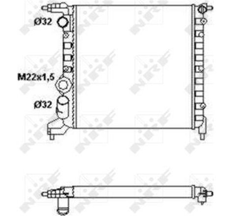 Radiator motor RENAULT CLIO I 1.2 - NRF-58783