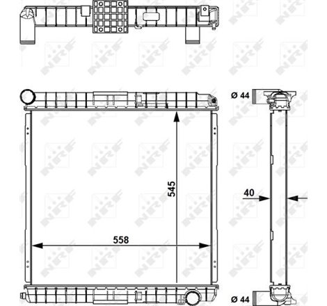 Radiator motor fara cadru IVECO EUROCARGO I-III 8060.25R.4200-F4AE3681C 01.91-09.15 - NRF-58827