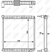 Radiator motor fara cadru IVECO EUROCARGO I-III 8060.25R.4200-F4AE3681C 01.91-09.15 - NRF-58827