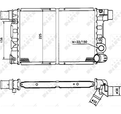Radiator motor FIAT CINQUECENTO 0.7 - NRF-58844