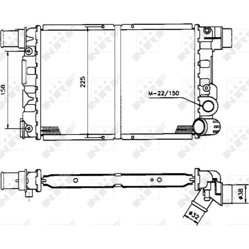 Radiator motor FIAT CINQUECENTO 0.7 - NRF-58844