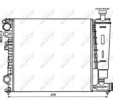 Radiator motor CITROEN EVASION. JUMPY I. FIAT SCUDO. ULYSSE. LANCIA ZETA. PEUGEOT 806. EXPERT 1.6-1.8-2.0 - NRF-58959