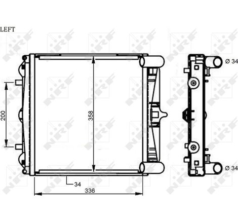 Radiator motor Stanga Manual PORSCHE 911. 911 TARGA. BOXSTER 2.5-3.6 -08.05 - NRF-59130