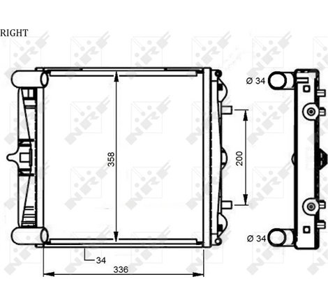 Radiator motor Dreapta Automat PORSCHE 911. 911 TARGA. BOXSTER 2.5-3.6 -08.05 - NRF-59131