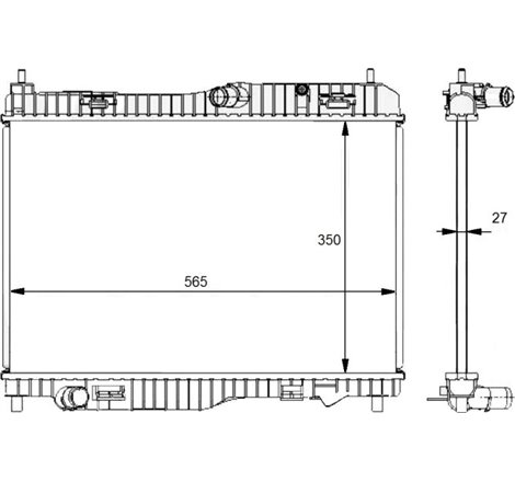 Radiator motor FORD B-MAX. ECOSPORT. FIESTA VI. TOURNEO COURIER B460. TRANSIT COURIER B460. TRANSIT COURIER B460-MINIVAN 1.0 - N