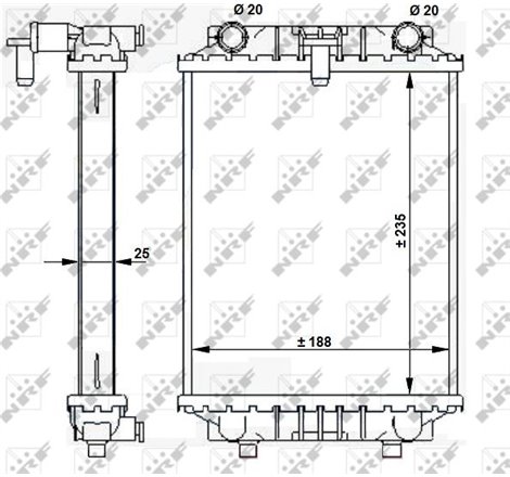 Radiator motor Stanga AUDI A4 B8. A5. A7. A8 D4. Q5 3.0-6.3 - NRF-59183