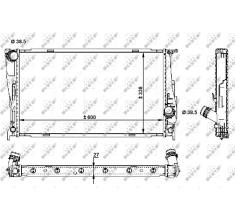 Radiator motor Automat BMW 1 E82. 1 E88. 3 E90. 3 E91. 3 E92. 3 E93. X1 E84. Z4 E89 1.6-2.0-3.0 - NRF-59210