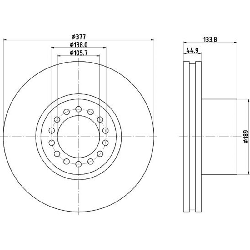 Disc frana - PETERS-016.665-00A