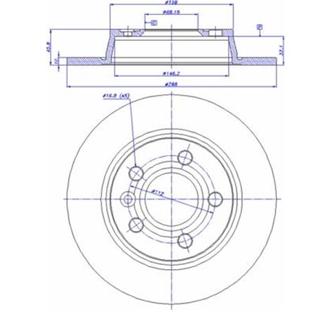 Disc frana Spate DR-ST FORD GALAXY I. GALAXY MK I. SEAT ALHAMBRA. VW SHARAN 1.8-2.8 03.95-03.10 - ATE-24.0110-0223.1