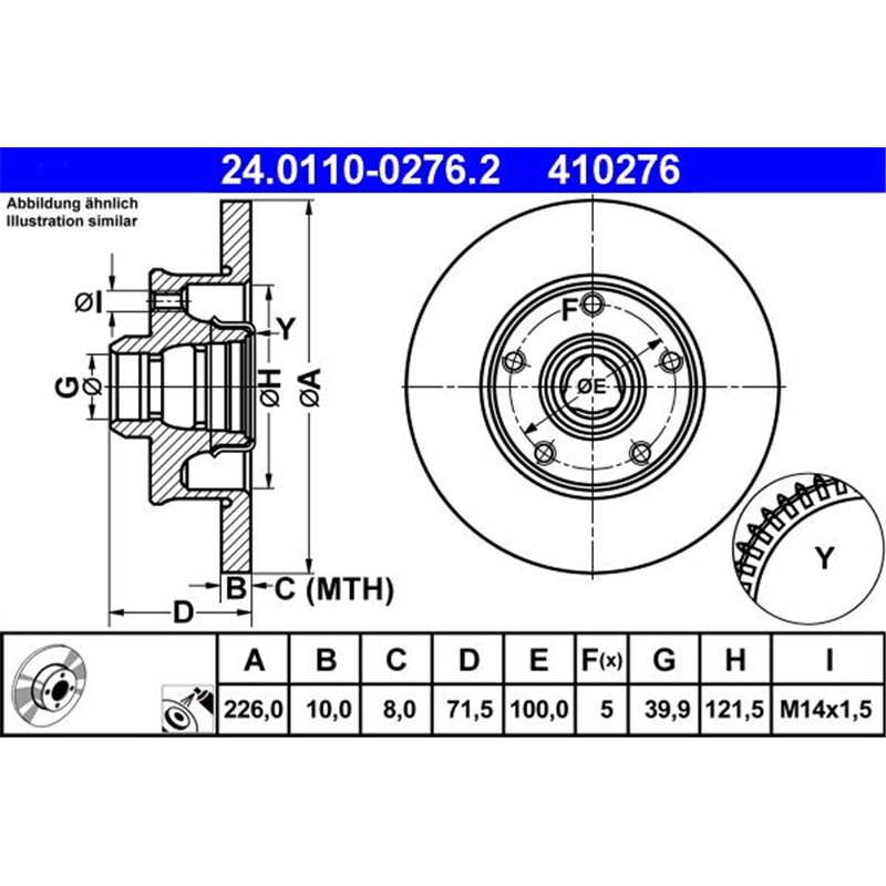 Disc frana - ATE-24.0110-0276.2